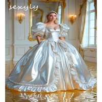 Princess Victorian Wedding Dress 1920s Renaissance Medieval Ball Gown Bridal Dress Short Sleeve Ethereal Civil War Customized