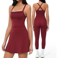 2 Pieces Sports Tracksuits Contrast Color Yoga Set Gym Fitness Clothes Female Workout Running Suits Athletic Wear Yoga Clothes