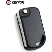 KEYYOU For VW Volkswagen For Brazil Mark Replacement Flip Key Folding Remote Key Shell Blank Case Fit Uncut HU66 Blade No Button