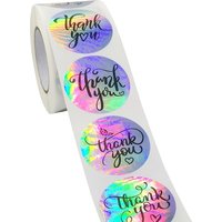 Round thank you stickers; Gift wrapping colorful envelope seal labels; Self-adhesive stickers; Wedding party; Thanksgiving gifts