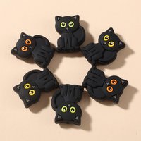 10Pc Food Grade Silicone Bead 20x28mm Animal Cat Shape Teether Jewelry Beads For Oral Care Toy Accessory DIY Pacifier Clip Chain