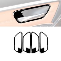 Car Interior Door Bowl Decoration Cover Trim Decal Sticker Piano Black Accessories for 3 Series F30 2013-2018/ F34 2013-2017