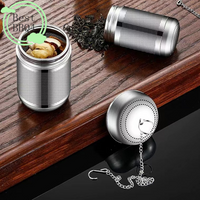 (BBQ4)Tea Infuser Strainer Stainless Steel Tea Leaves Spice Seasoning Ball Strainer Teapot Fine Mesh Coffee Filter Teaware