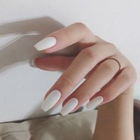 24 Teile/satz Drücken Sie auf Nägel Frauen Maincure Werkzeuge Matt Weiß Französisch Falsche Nagel ABS Kurze Sarg Gefälschte Nägel Volle Abdeckung Nail art Tipps