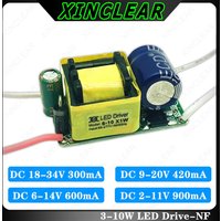 3-10W LED Driver DC 18-34V 9-20V 6-14V 2-11V 300mA 420mA 600mA 900mA Lighting Transformers For 3W 5W 7W 8W 9W 10W Power Supply