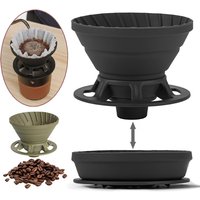 Reusable Coffee Filter Portable Silicone Coffee Dripp Cup Foldable Coffee filter paper Dripper for V60/Cake Cup Filter Paper