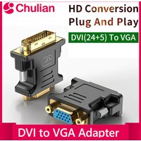 DVI to VGA Adapter DVI-I Male 24+5 pin to VGA Female Adapter Converter 1080P Video Graphics Card Converter For HDTV PC Projecto