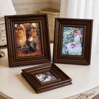 1pcs Desktop photo frame, suitable for 4, 5, 6, 7-inch photos, vintage and classic DIY home decoration