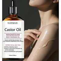 YUITIKUE Castor Oil Magnesium Body Massage Oil | Black Castor & Coconut Oil | Post-Exercise Relaxing Skin Care 100ml