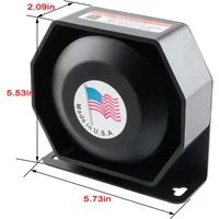 400W ultra-thin horn car lane opening car siren horn truck alarm truck alarm speaker 12V24V alarm air horn amplifier police fire