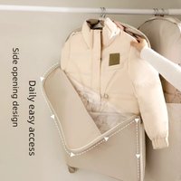 2pcs Down Jacket Compression Wardrobe Hanging Bag - Transparent Storage Organizer Bag for Bedroom, Office and Dorm