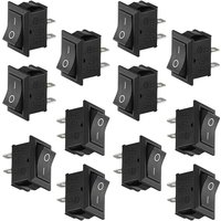 5/20/100Pcs 2Pins KCD1 Electrical Power Boat Shape SPST ON-OFF KCD11 Rocker Switch Toggle Switch