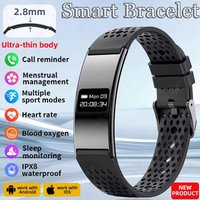 Ultra-Thin Smart Bracelet Women Men Heart Rate Blood Oxygen Health Monitor Sport Smartwatch Waterproof Smart Watch Holiday gifts