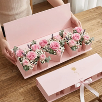 Romantic MOM Letter Shaped Gift Box Rectangle Paperboard Empty Flower Box Large Ribbon Closure Floral Packaging Box Mother's Day