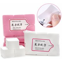 600Pcs/Pack Lint-Free Eyelash Glue Wipes Paper Gel Polish Remover Clean Month of Glue Bottle Cotton Pads Beauty Cleaning Tools