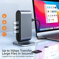 HUB USB C 3.0 Type C Splitter Multi 4K HDMI Monitor RJ45 Ethernet VGA PD Power Adapter Docking Station For Macbook Air M1