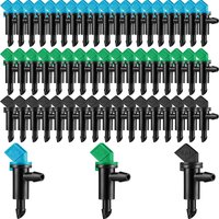 60PCS Drip Emitter Garden Flag Irrigation Dripper in 3 Sizes Trees and Shrubs 1 GPH 2 GPH 4 GPH