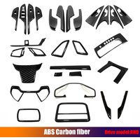 RHD Carbon Interior kit For Honda Civic 10th 2016-2020 Car Dashboard Armrest Door Window Glass Lift Switch Cover Trim