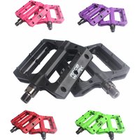 RACEWORK Mountain Bike Pedals MTB Bicycle Pedals 9/16" Concise Flat Nyoln Fiber Abrasion And Resistance Lightweight Pedals