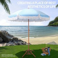 Seaside Resort Beach Umbrella Courtyard Tassel Sun Umbrella Pool Sun Protection Terrace Parasol no base