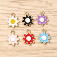 10pcs 12x16mm Cute Colorful Enamel Sun Charms Pendants for Making Drop Earrings Necklaces Bracelets DIY Crafts Jewelry Findings