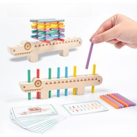 Wooden Montessori Color Matching Game for Toddlers Color Cognition Educational Toys Fine Motor Training Stick Balance Games