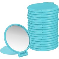 10/20/30/50Pcs Sky Blue Compact Mirror Bulk, Round Makeup Mirror for Purse, Mini Folding Mirror for Women Girls Travel Daily Use