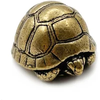 Brass Feng Shui Turtle Figurine Tortoise Statue Home Desktop Ornament Office Decor