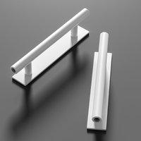 4pcs Modern Self-Adhesive Plastic Door Handles - Sleek Black, Space-Saving Design for Cabinets, Easy-Paste Installation