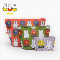 3Pcs Kawaii Anime Miffy Rabbit Makeup Bag Cute Cartoon Rabbit Print Multi-functional Portable Storage Bag and Toiletry Bag