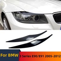 Front Headlight Eyebrows Eyelid Trim For BMW 3-Series E90 E91 2005-2012 318i 320i 330i 325i 335i 320d 335d Tuning Accessories
