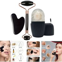 Ice Face Roller Set 1/2/3pcs Facial Roller Gua Sha Mold Cube Face Massage Lifting Contouring Skin Care Tool