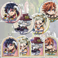 Anime Record of Ragnarok 6cm Acrylic Keychain & Badge Set, Chibi Buddha Zeus Combo Gift