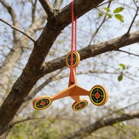4mm Thickened 12*12CM Mini Three-legged Target Slingshot Practice Walking Rolling Thickened Practice Target