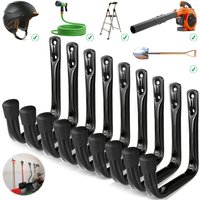 9 Pack Wall Mount Hook Heavy Duty Garage Hanger Hanging Wall Mount Hanger for Ladder Extension Garden Tool
