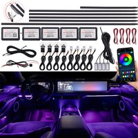 Newest LED Hidden Car Ambient Light Interior Matt Black Hidden Acrylic Strip Atmosphere RGB 64 Full Color Streamer Symphony Lamp