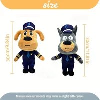 30cm Sheriff Labrador Dog Plush Toy Anime Security Sergeant Labrador Wolf Dog Police Officer Doll Stuffed Soft Toys kids Gifts