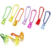 5 teile/los Candy Farbe Bunte Nette Harz Bär Schlüsselbund Mini Bär Mit Kette Für DIY Schmuck Finden Zubehör