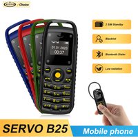 SERVO B25 Super Mini Mobile Phone Dual SIM Standby Magic Voice Blutooth Dial Blacklist Alarm Clock 2G Smaller Feature Cellphones