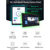 Wall-mounted 10 inch Android 14 Smart Home Controller Smooth 4G 64G Touch Tablet Tuya Home Assistant POE WiFi BT RS485 DC Input