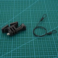 2Set For GoPro Helmet Visor Support 3D-Printed Mount Compatible w DJI Action Camera Downhill Motorcycle POV Recording Accessory