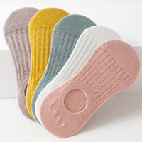 5 Pairs Women Summer Thin Invisible Socks Silicone Non-slip Mesh Breathable Boat Sock Low Cut No-show Female Slippers Socks