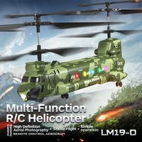 2025 LM19-D Chinook Helicopter 2.4g Remote Control Aircraft Hd Aerial Photography Of Children'S Military Toy Model Xmas Gift Toy