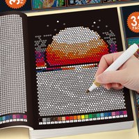 32-Page Adult Digital Coloring Mystery Mosaic Art Book, Featuring Pixel Art Coloring Pages and Hidden Images, a Relaxing and Stress-Relieving Activity Book, an Ideal Gift for Art Enthusiasts for