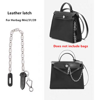 Leather Pin Lock Chain for Herbag 31/Mini, Anti-Wear Sheet & Bag Cap Lock Chain Accessories for Women's Handbag Easy to Install