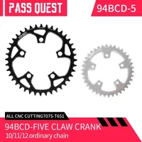 PASS QUEST 94 bcd chainring 5 bolt ROUND Narrow Wide Chainring 46T/44T/42T/40T/38T/36T/34T/32T/ for 10/11/12 speed bike chain
