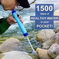 2pc Outdoor Mini Wasser Filter Ultra-Licht 0,01 Mikron 4-Stufen Filter System Camping Wandern Notfall Überleben wasserreiniger