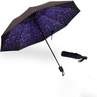 Compact Travel Umbrella, Automatic Windproof Umbrella 8-Rib Travel Size Mini, Portable Rain/Sun Umbrellas UPF 50+ with Cover