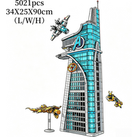 5021-teiliges Avengers-Turm-Baustein-Set, 90 cm hoch, großes Dekorationsmodell zum Zusammenbauen, Geschenkspielzeug für die Feiertage