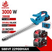 ONEVAN 20 Zoll Elektrische Heckenschere 3000W 20000RPM Rasenmäher Landschaftspflege Heckenschneider Garten Lithium-Ionen-Akku Elektrowerkzeug